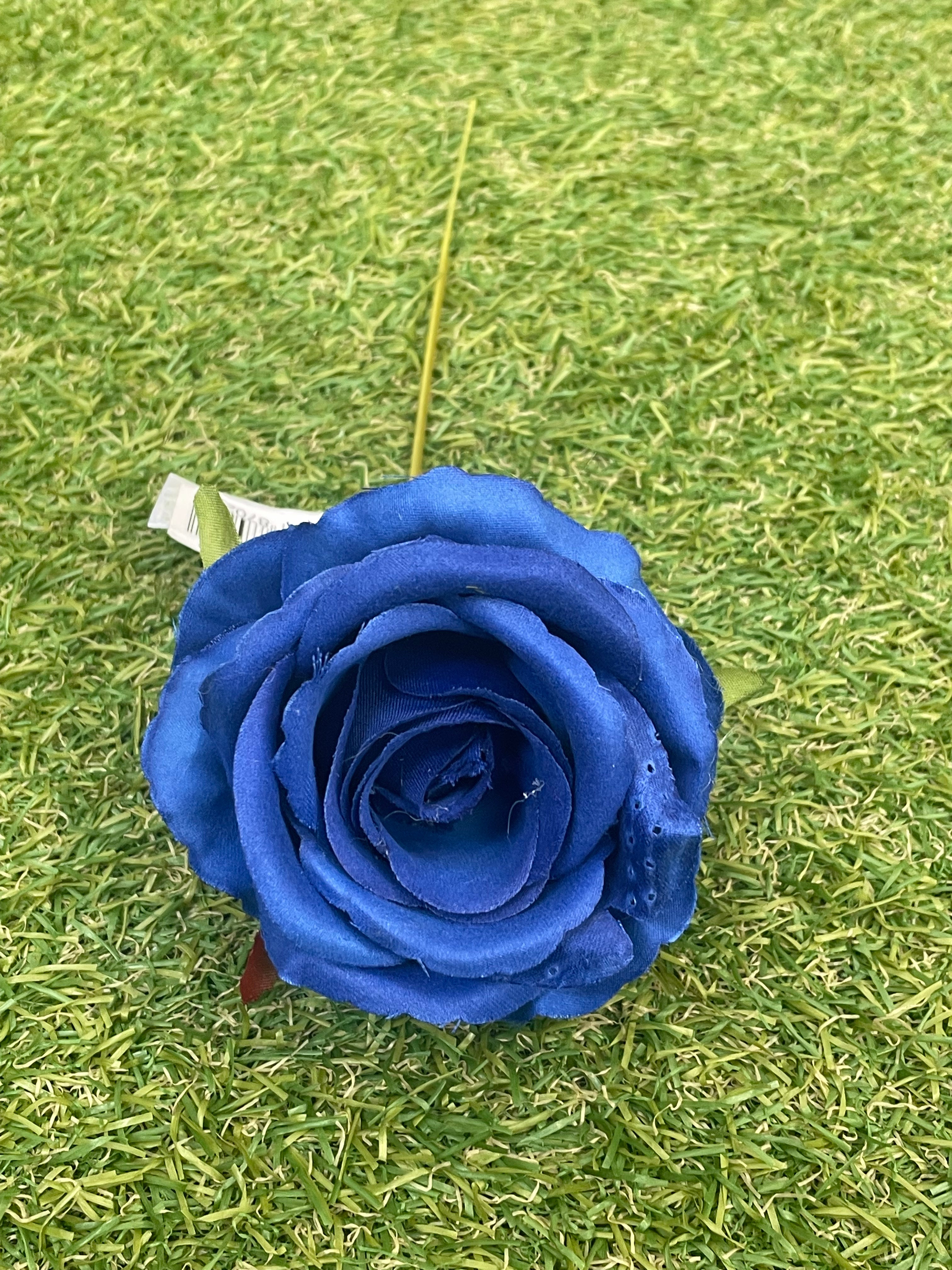 27cm SINGLE OPEN ROSE BLUE LILY JADE FLORISTRY WHOLESALE