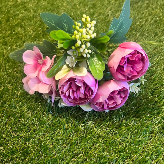 MINI RANUNCULUS HYDRANGEA BUNCH MIXED PINK