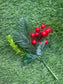 PK12 RUBBER SPRUCE FOLIAGE BERRY HOLLY PICKE