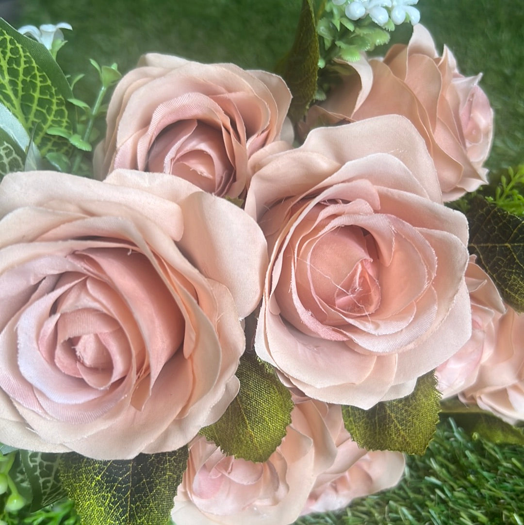 10 HEAD ROSE BUNCH BLUSH