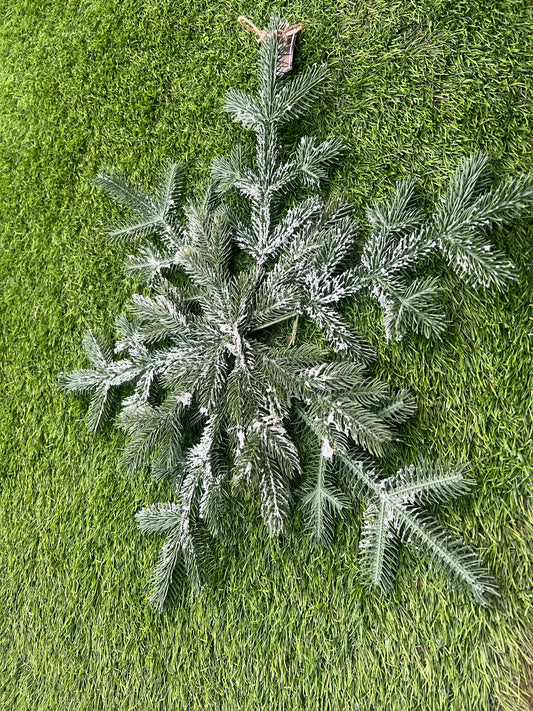 60cm GIANT FROSTED SNOWFLAKE WREATH