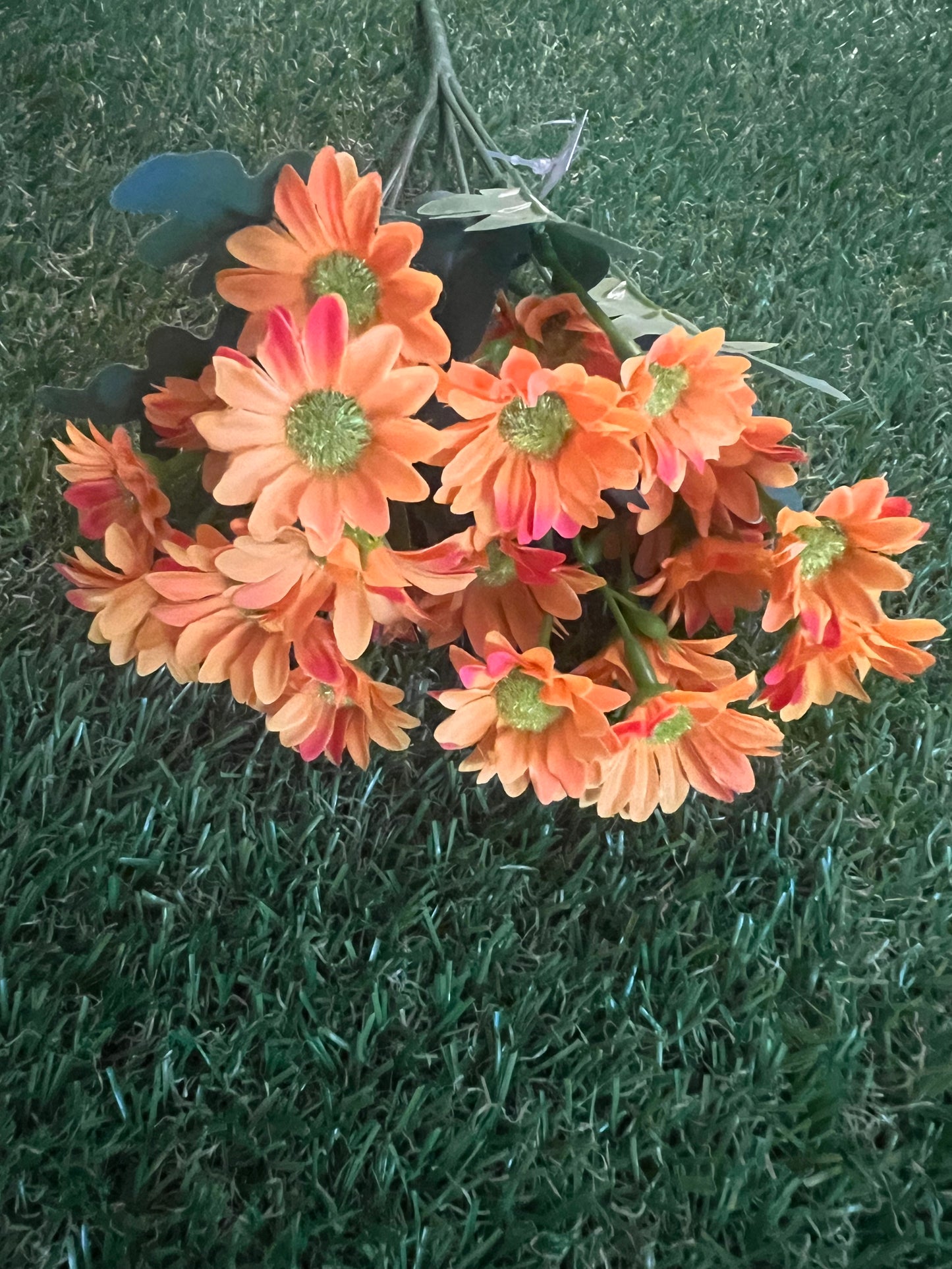 32cm SILK MIA DAISY BUNCH ORANGE