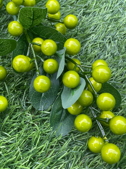 70cm LIME GREEN BERRY BRANCH