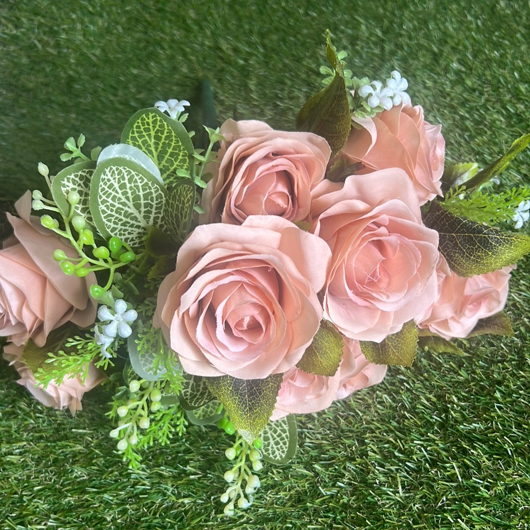 10 HEAD ROSE BUNCH BLUSH