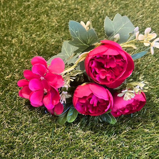 MINI RANUNCULUS HYDRANGEA BUNCH HOT PINK