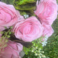 10 HEAD ROSE BUNCH LIGHT VINTAGE  PINK