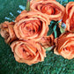 44cm REAL LOOK ROSE BUNCH ORANGE