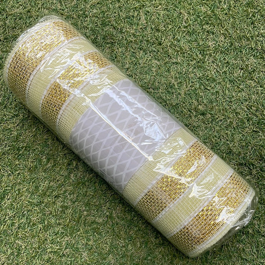 GOLD IVORY STRIPE DECOMESH