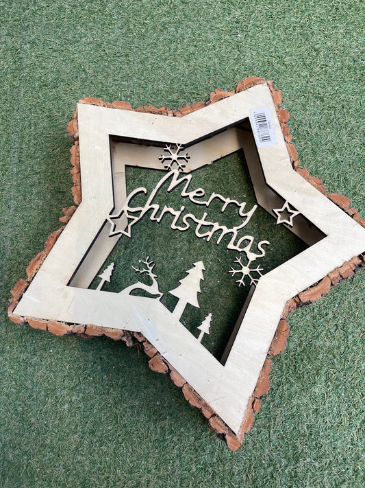 MERRY CHRISTMAS RUSTIC DISPLAY