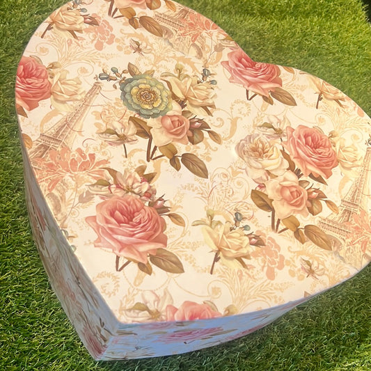 FLORAL HEART HAT BOX SET OF 3