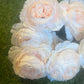 LARGE ENGLISH ROSE/RANUNCULUS BUNCH APRICOT