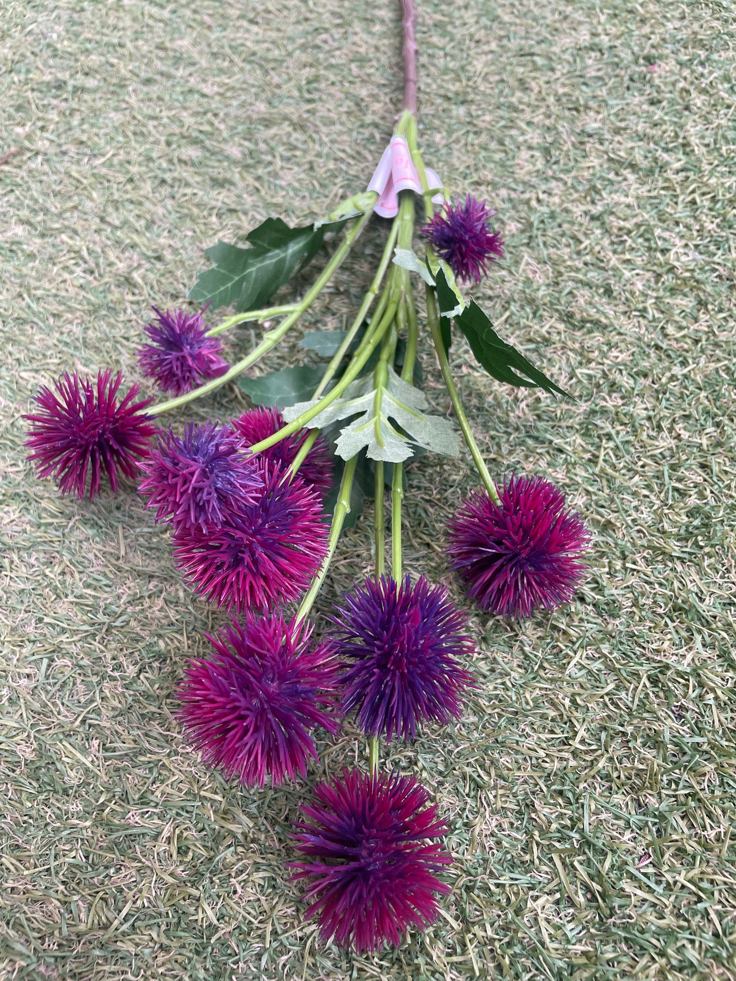 56cm POM POM STEM PURPLE TWO TONE