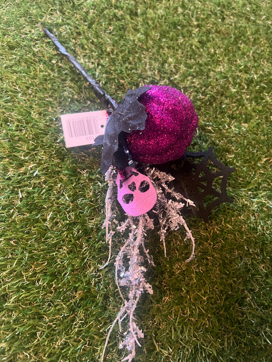 20CM BLACK/PURPLE HALLOWEEN PICK