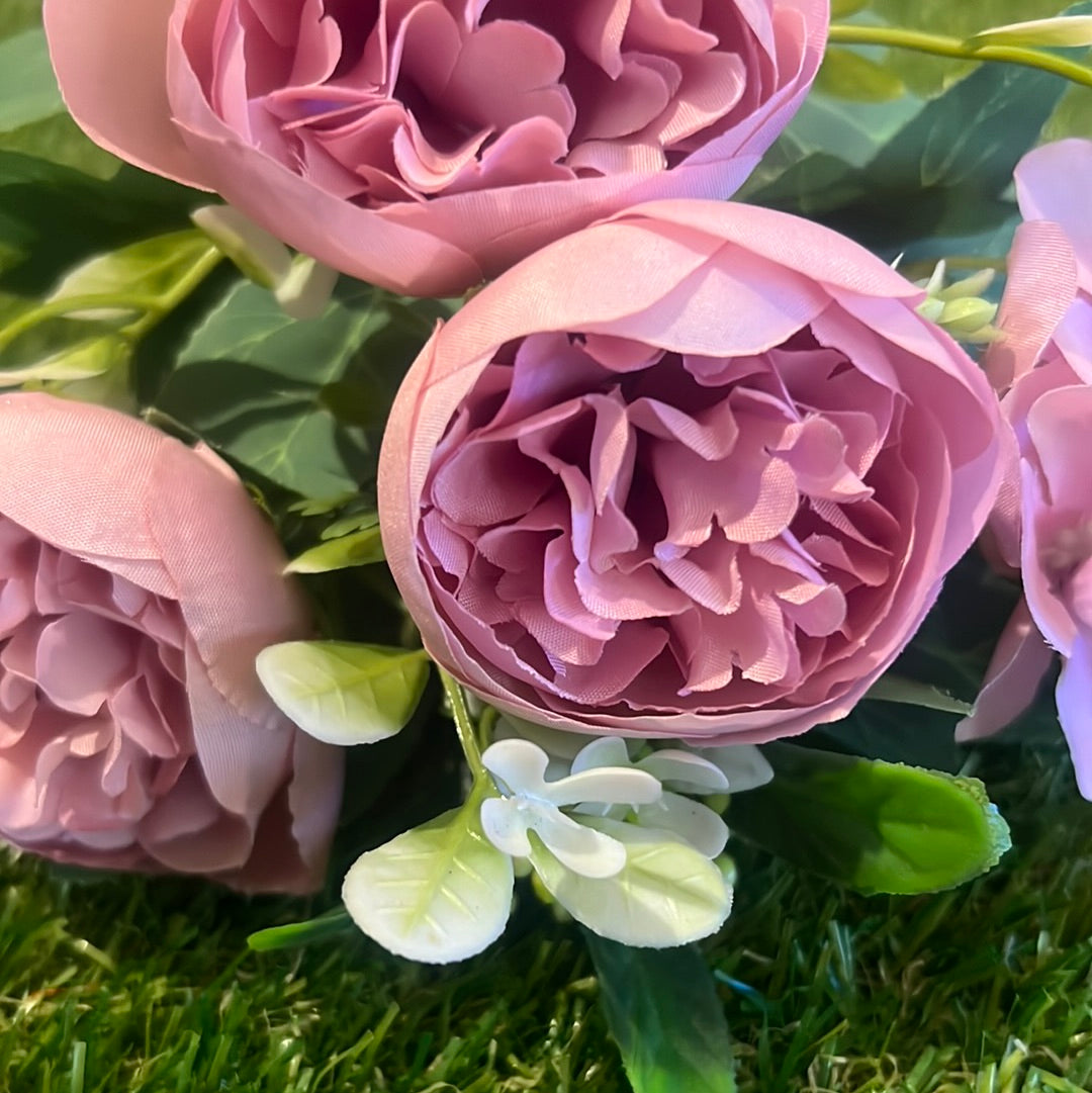 MINI RANUNCULUS HYDRANGEA BUNCH VINTAGE PINK