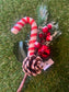 38CM XMAS CANDY CANE CONE & BERRY