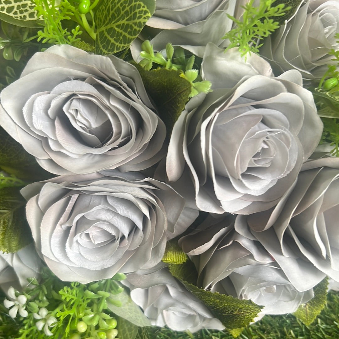 10 HEAD ROSE BUNCH GREY