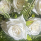 41cm 12 HEAD IVORY ROSE BUNCH WITH GYP