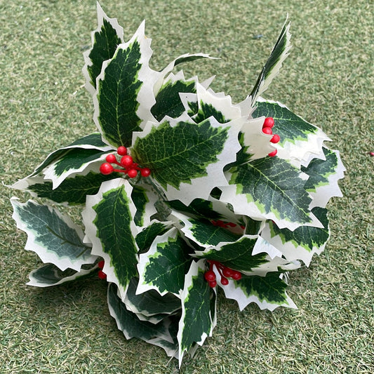 31cm MEDIUM HOLLY BUNCH VARIEGATED