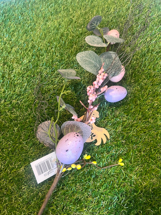 45cm LILAC EGG CHICKEN MIX BRANCH