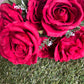 44cm  REAL LOOK ROSE BUNCH RED