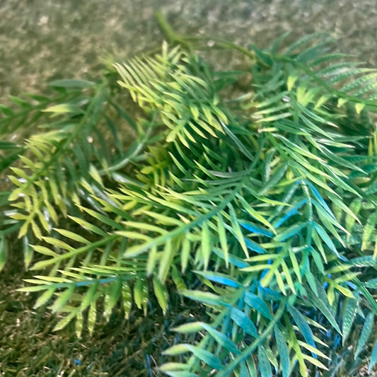 TWO TONE PLASTIC FERN BUSH