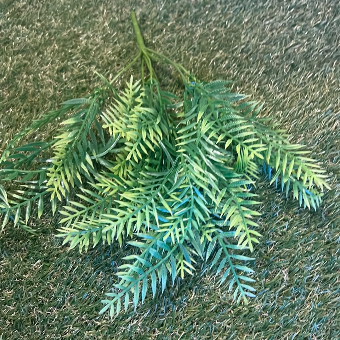 TWO TONE PLASTIC FERN BUSH