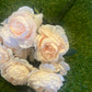 LARGE ENGLISH ROSE/RANUNCULUS BUNCH APRICOT