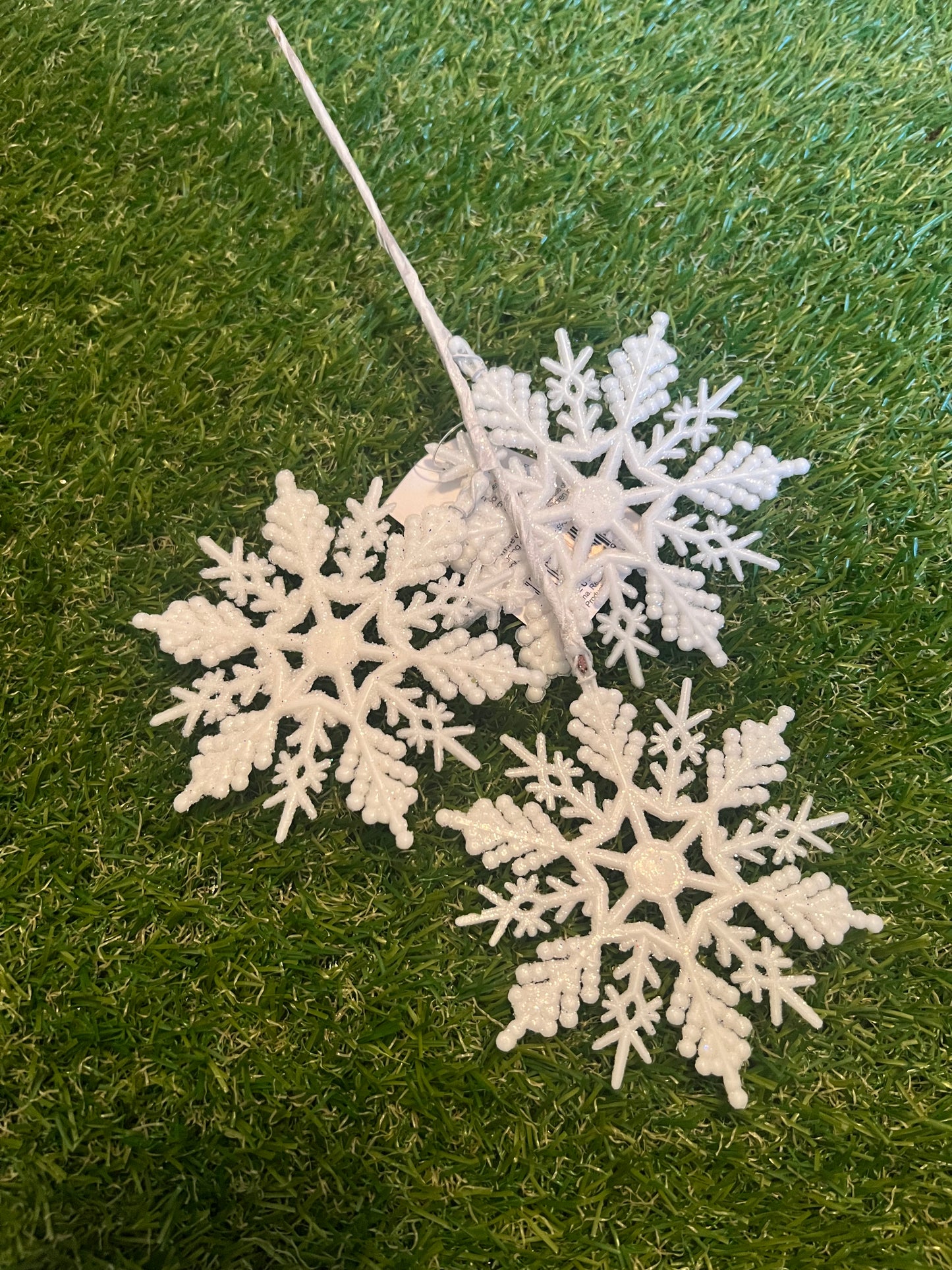 TRIPLE GLITTER SNOWFLAKE PICK