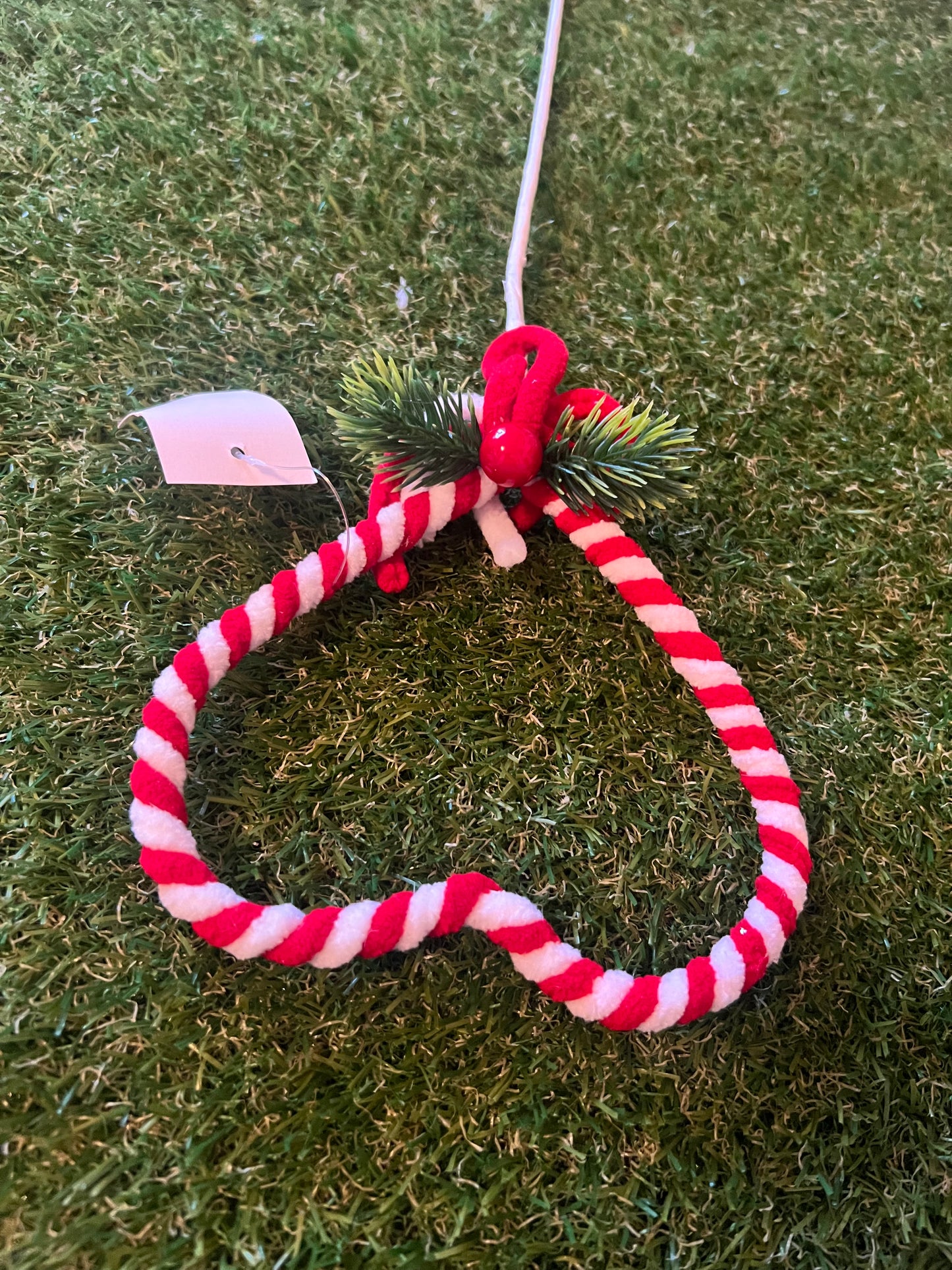 44CM XMAS CANDY CANE HEART PICK