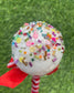 WHITE GLITTER TOP BOW LOLLIPOP