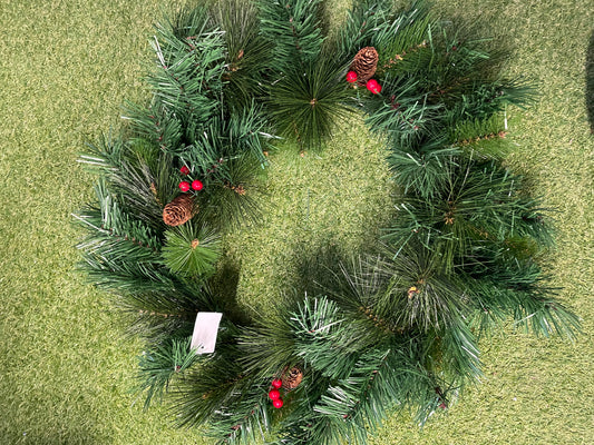 60cm LARGE SPRUCE PINE BERRY WREATH