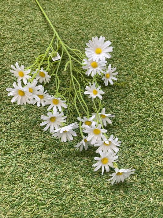 SILK ASTER DAISY SPRAY WHITE