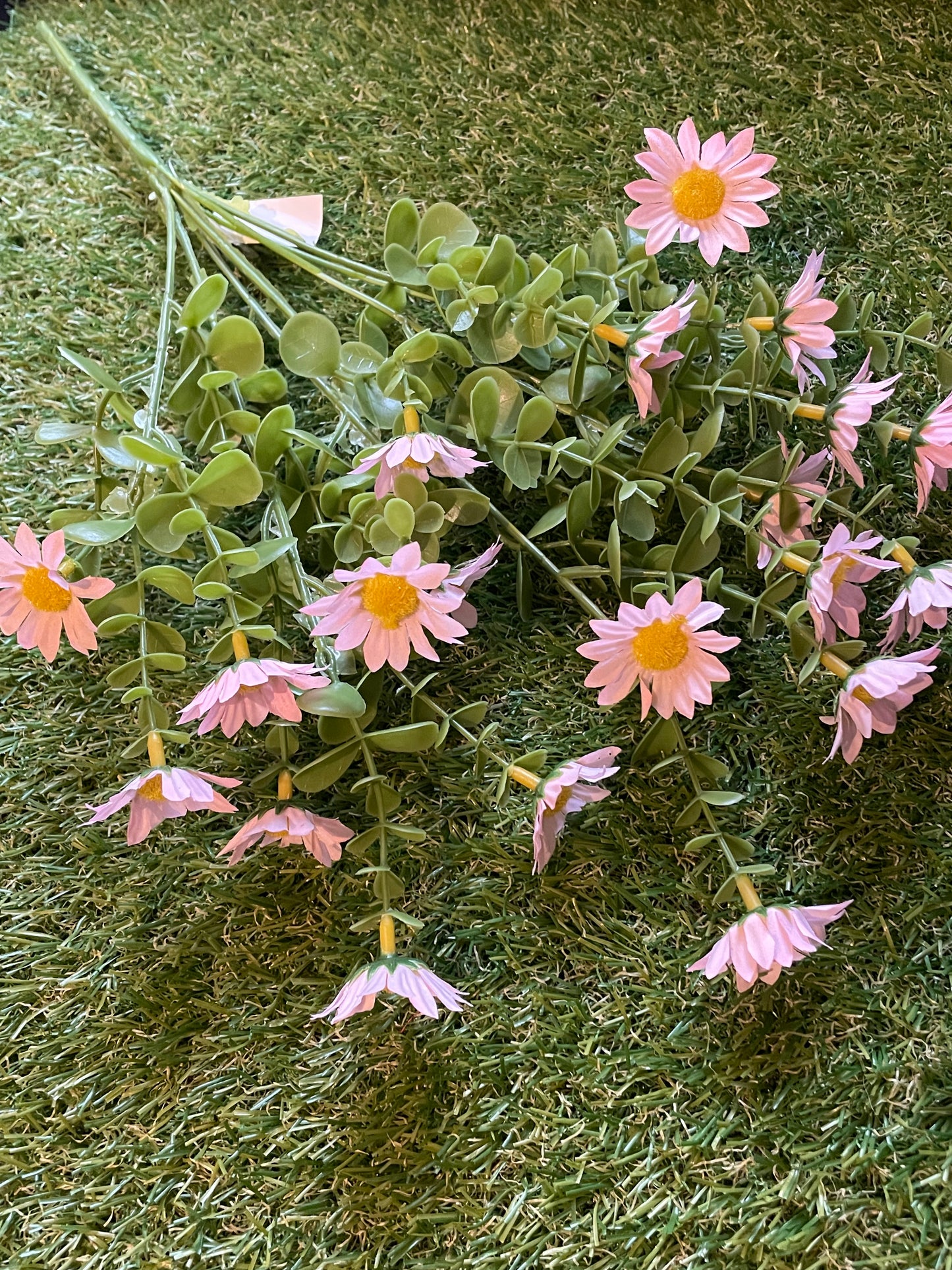 LARGE SUMMER DAISY BUNCH EUCALYPTUS PINK