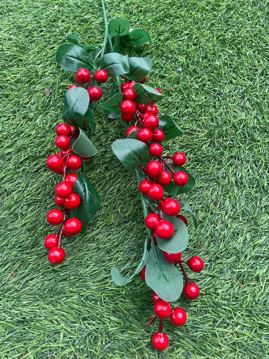 70cm RED BERRY BRANCH