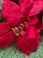 45CM VELVET POINSETTIA BUNCH