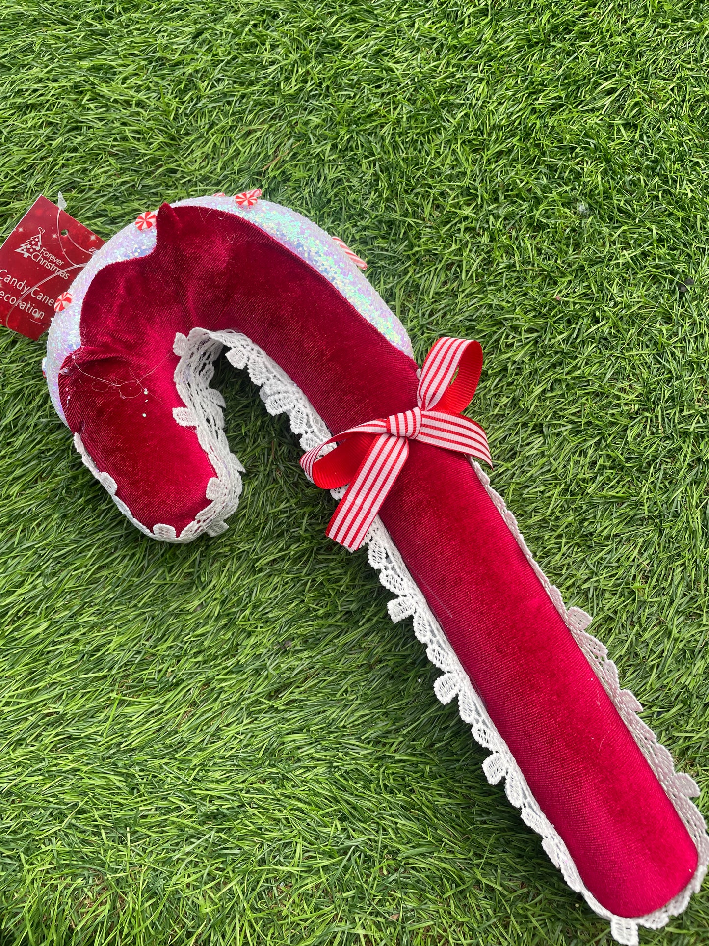 35cm DELUXE VELVET CANDY CANE