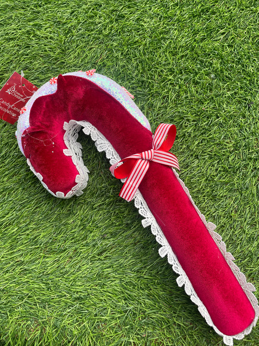 35cm DELUXE VELVET CANDY CANE