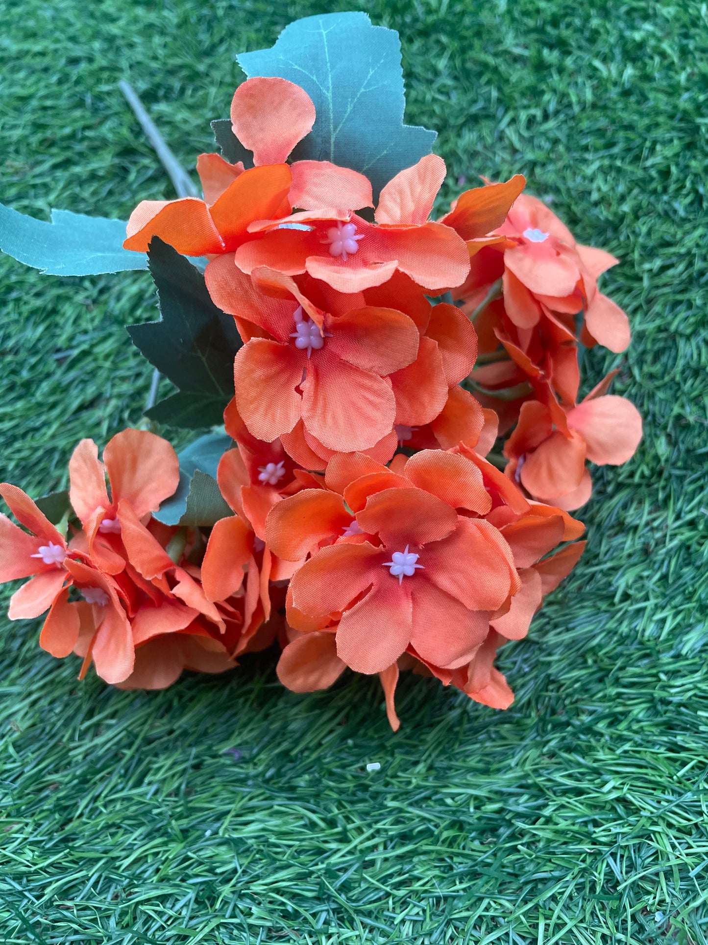 29cm SOFT HYDRANGEA ORANGE