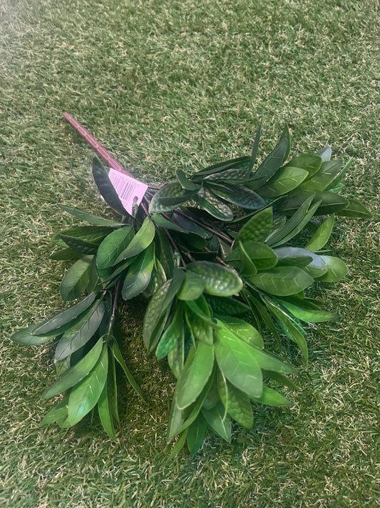 32cm DARK GREEN TEXTURED BAY LEAF BUNCH