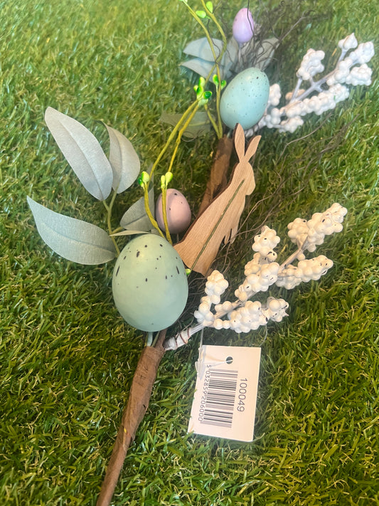 46cm BLUE EGG BUNNY BRANCH