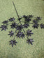 86cm BLACK GLOSSY GLITTER LEAF SPRAY