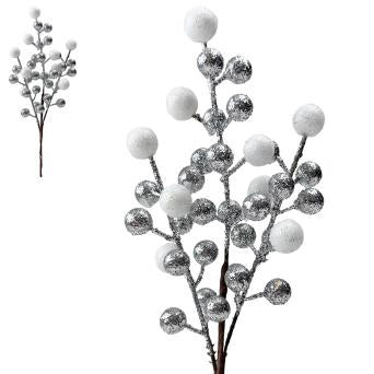 36CM BALL PICK SILVER/WHITE