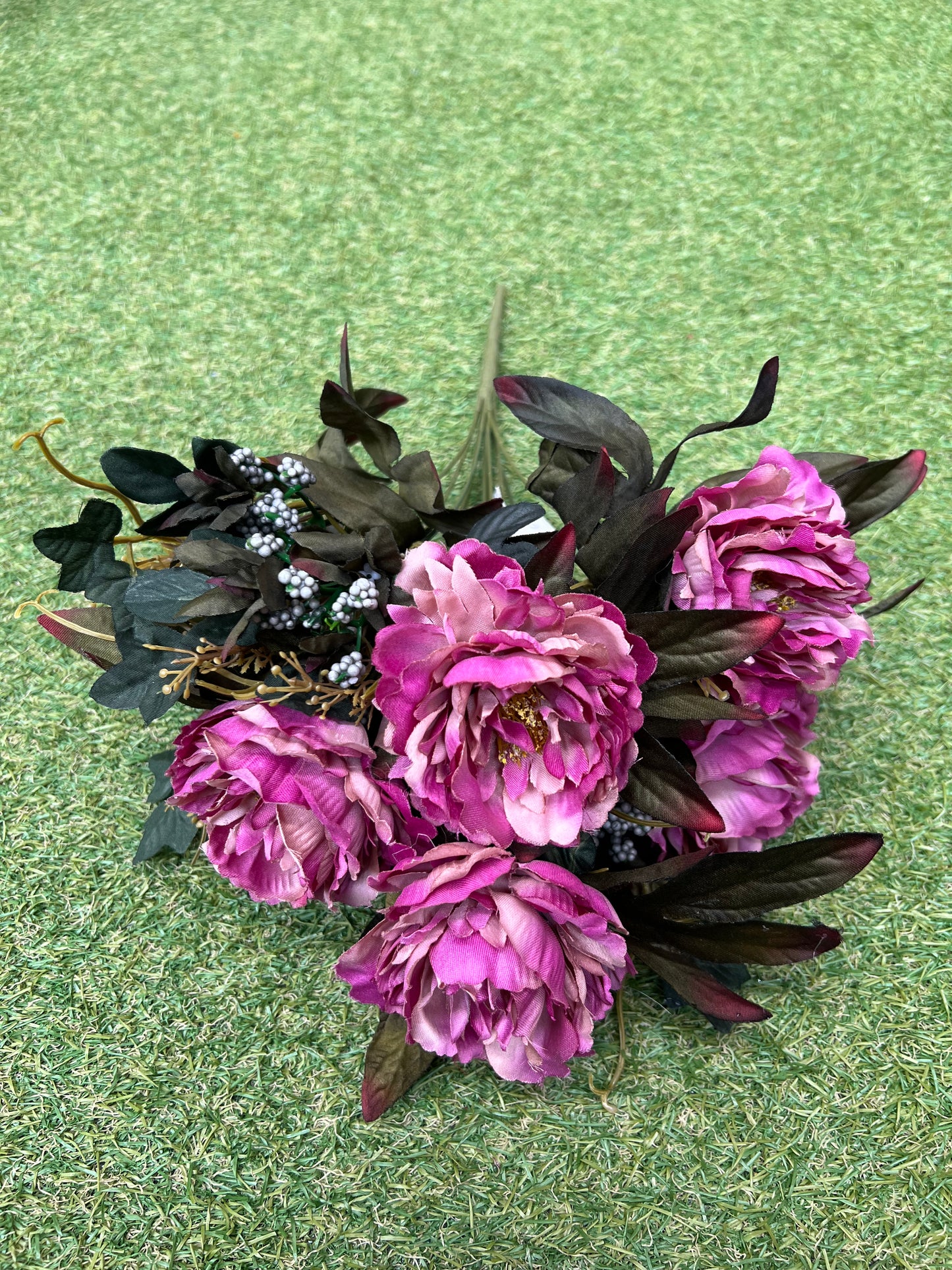 48cm AUTUMN PEONY BUNCH PINK