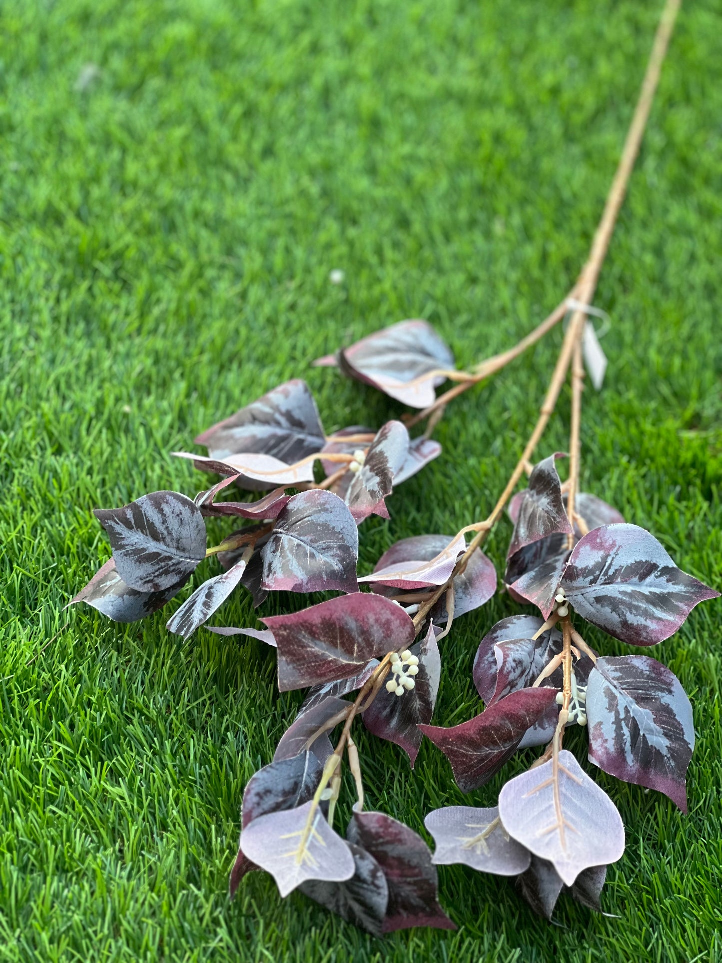 80cm DELUXE NOAH LEAF BRANCH BURGUNDY