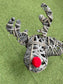 69CM GIANT RATTAN REINDEER GREY