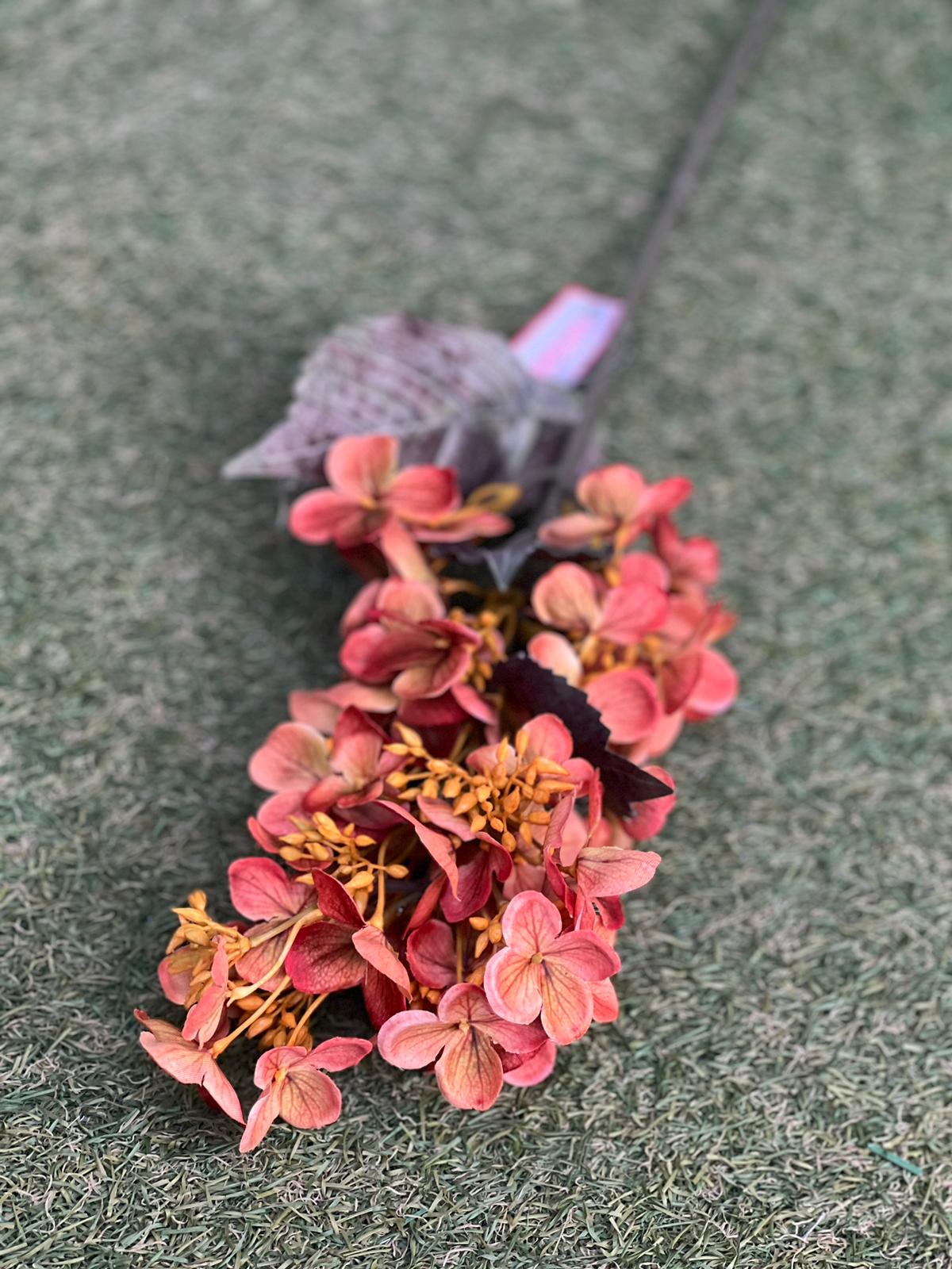 72Cm PANICLE HYDRANGEA BURNT ORANGE