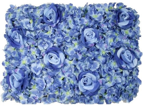 60x40cm DELUXE HYDRANGEA FLOWER PANEL BLUE
