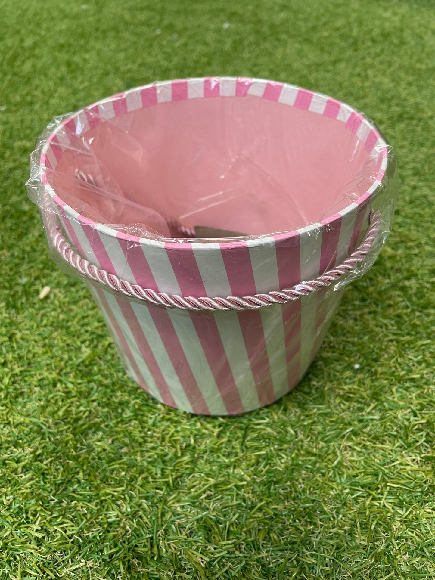 PINK STRIPE POT