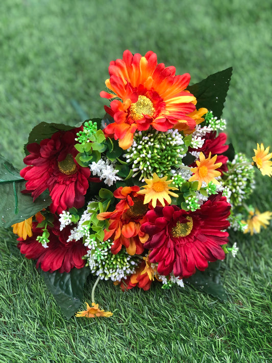 DELUXE GERBERA & BERRY BUSH ORANGE 39cm