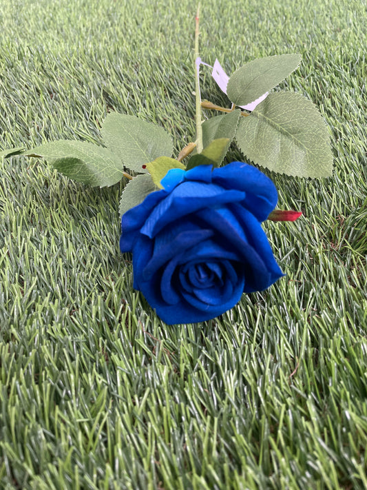 ROYAL BLUE SMALL ROSE 50cm